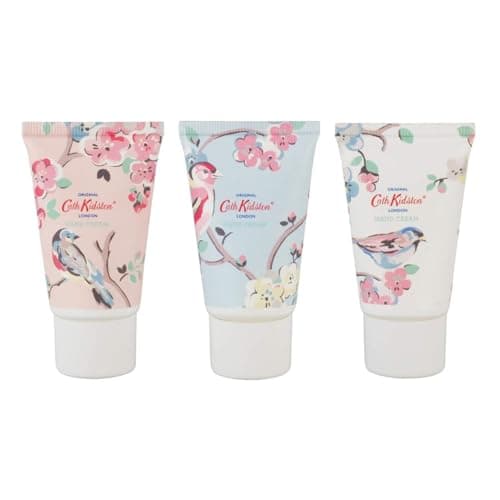 Cath Kidston Hand Cream 3x 30ml, Shea Butter, 3 Fragrances, Hand Care Moisturiser, Pocket and Travel Size, Vegan and Cruelty Friendly, Beauty Gift For Her, Blossom Birds Collection — view 2