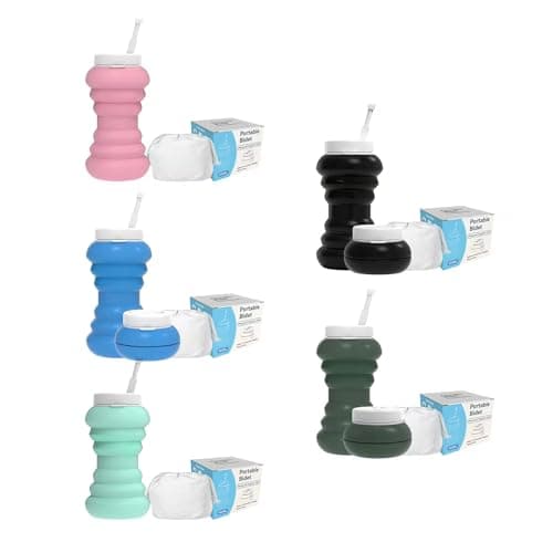 TQUXNGA Travel Friendly Foldable Bidet Bottle for Women 600ml Water Amount Easy to Transport in Multiple Color Choices Silicone Bidet — view 5
