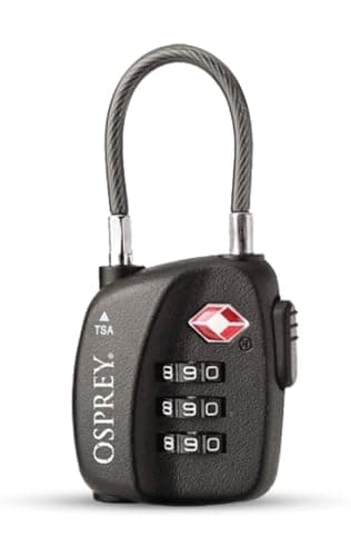 Osprey Travel Sentry, 3-Dial Padlock, Black
