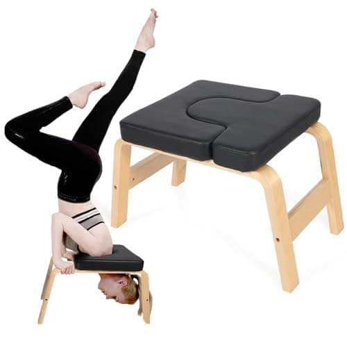 REDCAMP Yoga Headstand Bench with Wood Frame and PU Pads, 330 lb Capacity