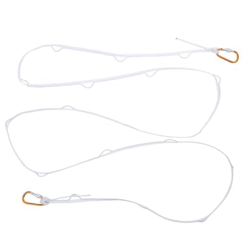 Portable Clothesline Travel Rope with Hooks, Gold Buckle
