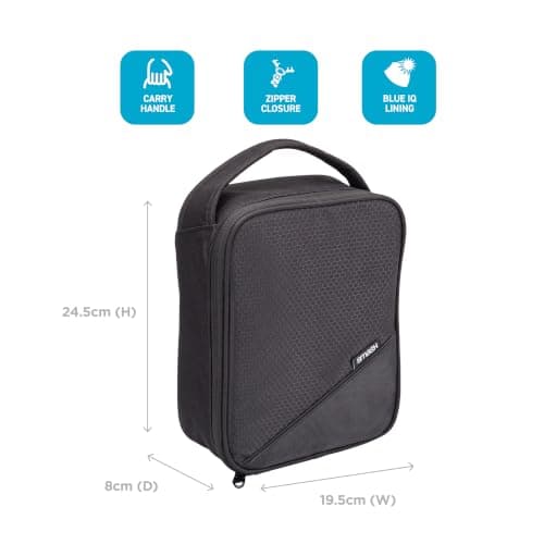 Smash Insulated Lunch Bag, Fabric, 8cm x 18cm x 25cm,Black — view 6