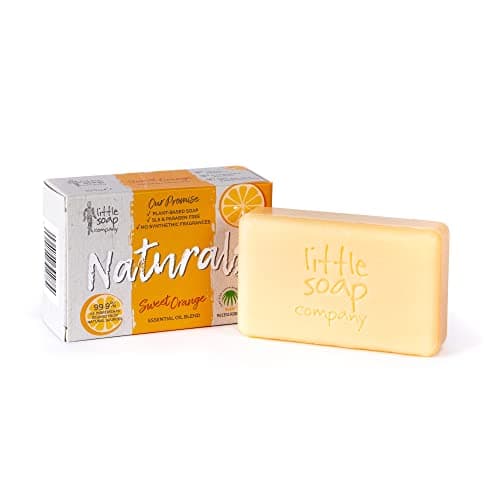 Little Soap Company Naturals Range - Bar Soap | Vegan, Cruelty Free, No SLS or Parabens, Refreshing Cleansing Soap bars, Natural Eco Friendly Body & Hand Soap, 100g (Sweet Orange) (Pack of 4) — view 2