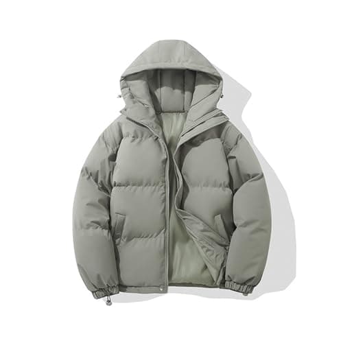 Anbiryeik Women Winter Puffer Down Jacket Hooded Waterproof Quilted Short Coat with Pockets Lightweight Ladies Parka Jackets Zip Up Windproof Packable Casual Warm Outwear for Travel Outdoor Green L — view 4