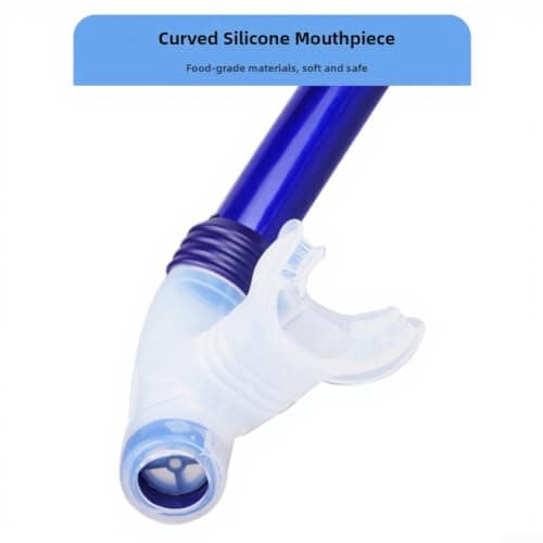 Front Mounted Swimming Snorkel For Adults And Kids, Adjustable Silicone Breathing Tube For Freestyle Technique, Pool In Blue(Blue) — view 6