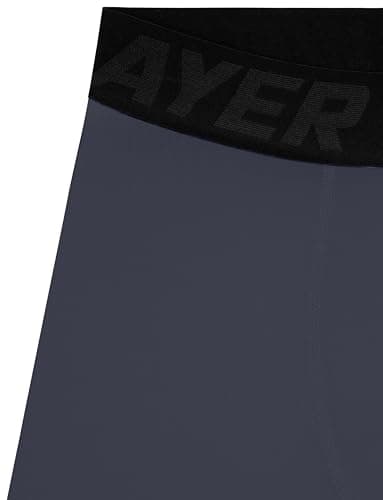 PowerLayer Men's Running Workout Thermal Compression Base Layer Leggings Tights - Graphite, M — view 4