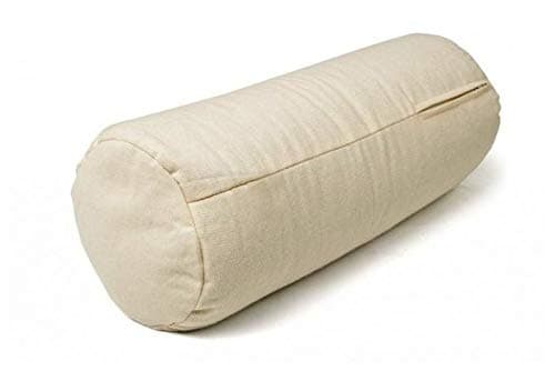 Merino Wool SPW Neck Pillow Buckwheat Husk Neck Round Cervical Support Pillow Roll Bloster (Natural) — view 2