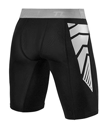 TCA Men's CarbonForce Pro Compression Base Layer Shorts Thermal Under Gear - Black Stealth/Grey, L — view 2