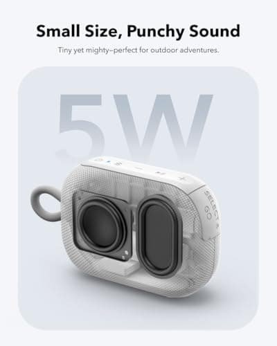 soundcore Select 4 Go Ultra Portable Bluetooth Speaker by Anker, 20H Playtime, IP67 Waterproof and Dustproof, Floatable, Customisable Pro EQ, Wireless Stereo Pairing, Ideal for Home, Outdoors, Hiking — view 3