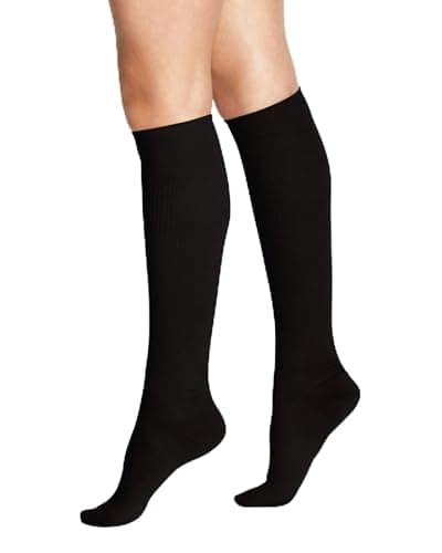 Charnos Unisex Travel Flight Socks Black Small
