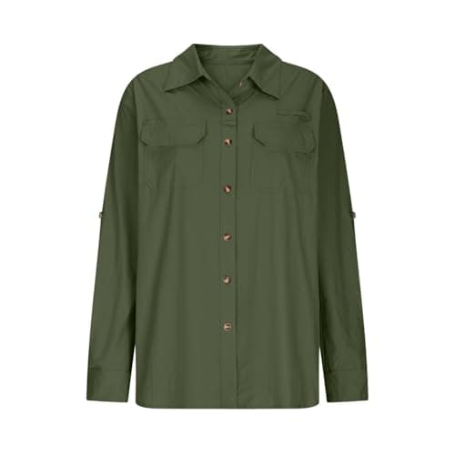 Women's Safari Shirt UPF 50+ Quick Dry Long Sleeve Tops UV Sun Protection Cooling Hiking Walking Shirts Casual Outdoor Travel Camping Fishing Shirts with Pockets — view 6