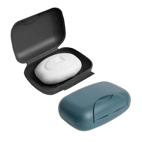 2Pcs Travel Soap Case Soap Bar Travel Dish with Lid Waterproof Leakproof Box Container Holder Closable Holder Portable Dish for Shower