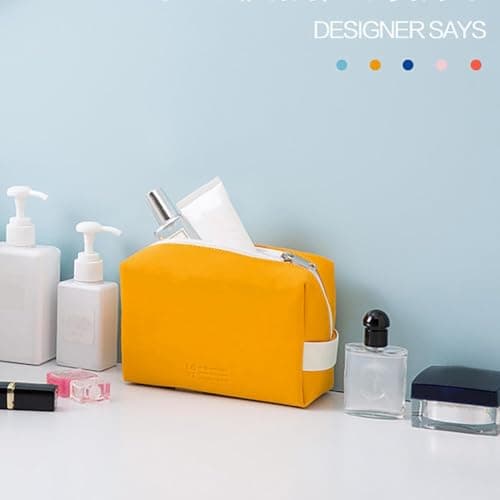 Toiletry Bag Large Wash Bags Plain Portable Waterproof Cosmetic Organizer Shower Bathroom Makeup Bags with Handle Zip Travel Beach Bag for Women Kids Vacation Holiday Essentials — view 3