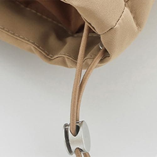 Anbiryeik Women Winter Puffer Down Jacket Hooded Waterproof Quilted Short Coat with Pockets Lightweight Ladies Parka Jackets Zip Up Windproof Packable Casual Warm Outwear for Travel Outdoor Khaki M — view 3