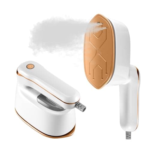 Unbbty Clothes Steamer, 2-IN-1 Travel Steamer for Clothes, Powerful steamer clothing for Travel, 1100W, Fast Heat-up, 3 Steam Levels Output, Handheld Steamer for Clothes (White)