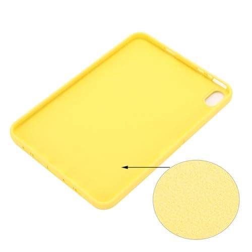 FlexiSlate Case for iPad Mini 7 (A17 Pro) 2024 / iPad Mini 6 2021,Skin-Friendly Soft Feel Liquid Silicone Utral-Slim Shockproof Cover,Stain-Resistant & Non-Slip (Yellow) — view 6