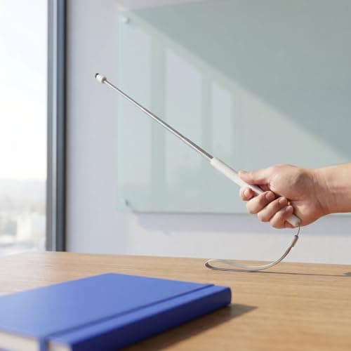 Teacher Pointer Stick Retractable White Telescopic Stainless Steel — view 6