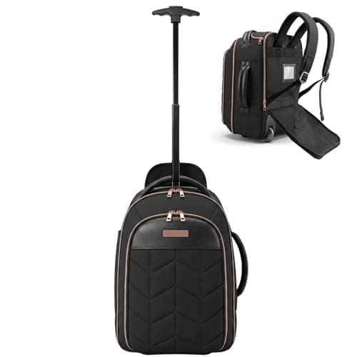 Bordlite Ryanair 40x20x25cm Cabin Backpack on Wheels – Lightweight 2 in 1 Trolley Bag & Rucksack (20L) – Fits Ryanair Free Hand Luggage Allowance