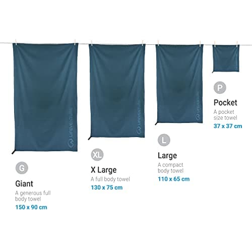 Lifeventure Recycled SoftFibre Sand-Free Travel & Beach Towel, 37 x 37 cm — view 4