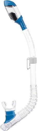 Cressi Mini Dry Snorkel - Clear/Blue — view 2