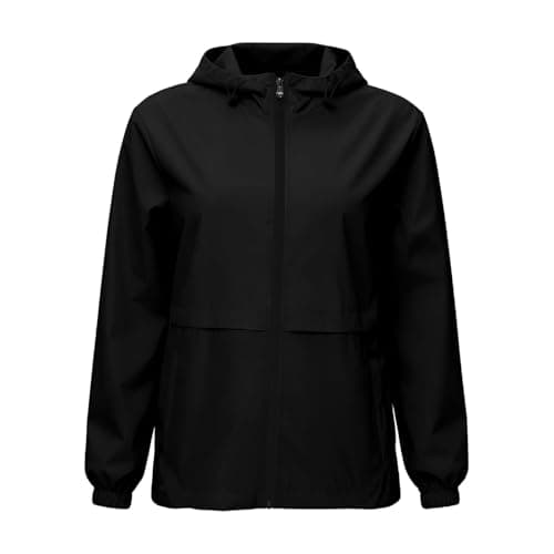 Saxrel Waterproof Jackets Women Packable Hooded Rain Jacket - Nylon Windproof Full-Zip Windbreaker Raincoat with Pockets for Trips Hiking Travel Camping Commute Rainy Days Sizes S-XXL — view 4