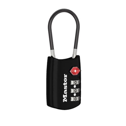 Master Lock 4688D Accepted Set Your Own Combination TSA Approved Luggage Lock, Black, 1 Pack — view 2