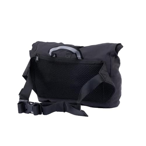 Red Original Unisex PFC-Free Waterproof Cross Body Bag - Lightweight, 100% Recycled Fabric, Practical Storage for all Weather, Walking, Boating, Cycling, Hiking, Camping, Beach (Obsidian Black, 7L) — view 3