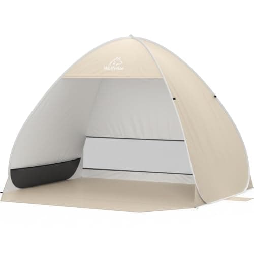 WolfWise Pop up Beach Tent, 4-5 Person Sun Shade Instant Setup for Outdoor