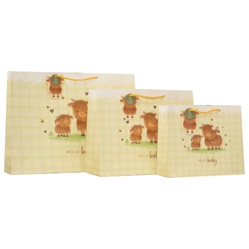 Design By Violet Hello Baby Highland Cow Medium Shopper Bag — view 3