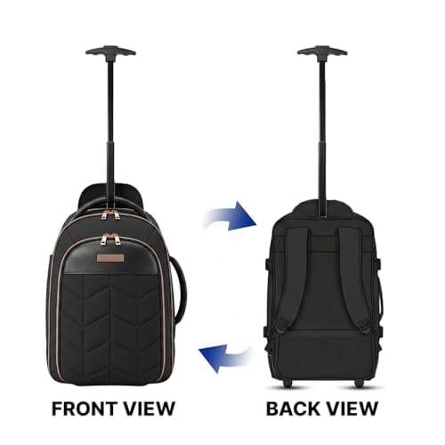 Bordlite Ryanair 40x20x25cm Cabin Backpack on Wheels – Lightweight 2 in 1 Trolley Bag & Rucksack (20L) – Fits Ryanair Free Hand Luggage Allowance — view 6