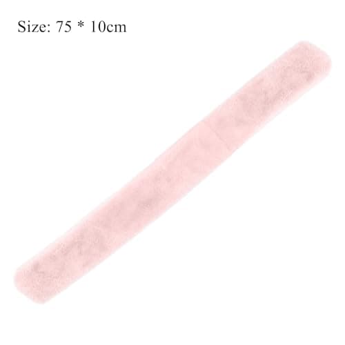 Kids Scarf, Kids Winter Fleece Scarves Warm Plush Scarf Wrap Cross Collar Children Neck Warmer Solid Color Neckerchief for Little Boys Girls Toddlers A7ETWJ (light pink) — view 2