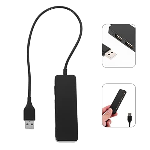 Plastic 4 Ports USB 2.0 Hub Abs Computer Cable Adapter — view 5