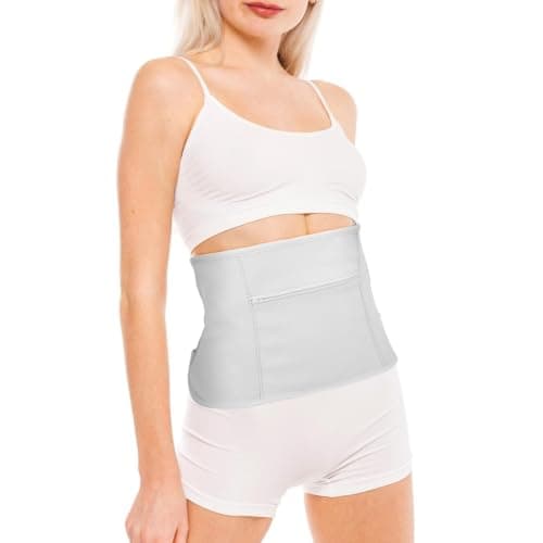 Heclia Castor Oil Pack Wrap Reusable Organic Cotton Castor Oil Compression Packaging for Stomach With Adjustable Elastic Band Waterproof and Anti Oils Leak Elastic Strap Bamboo Cotton Machine Washable