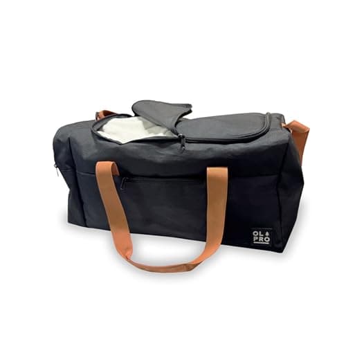 OLPRO 40L Holdall Bag – Waterproof Travel & Gym Duffel with Padded Strap, Hard Base & Multiple Pockets – Weekend, Sports & Day Trip Bag for Sports, Gym, Yoga, Swim Black