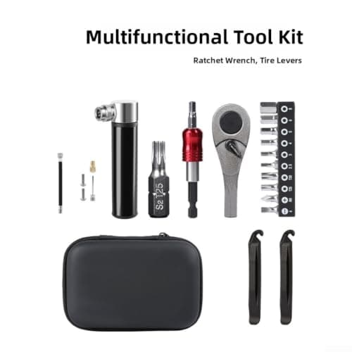 Gdfnmogo Aluminum Alloy Ratchet Wrench Bike Repair Kit with — view 4
