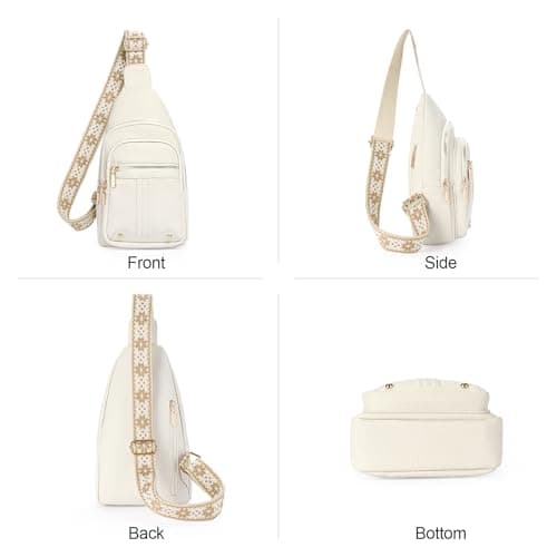 GAEKEAO Sling Bag for Women Crossbody Bags Fanny Pack Cross Body Bags Vegan Leather Chest Bag Travel Shoulder Belt Purse Backpack Gifts — view 3