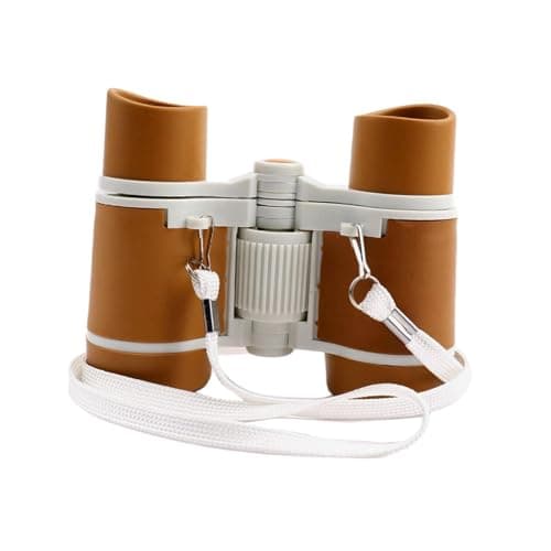 KIXZSAZ Binoculars for Kids Baby Camping Exceptional Lightweight Outdoor Gear Educational Bird Watching Learning Experience Outside Toys Telescope for Bird Watching Travel, Dark Brown, 8.8x11x4cm — view 3