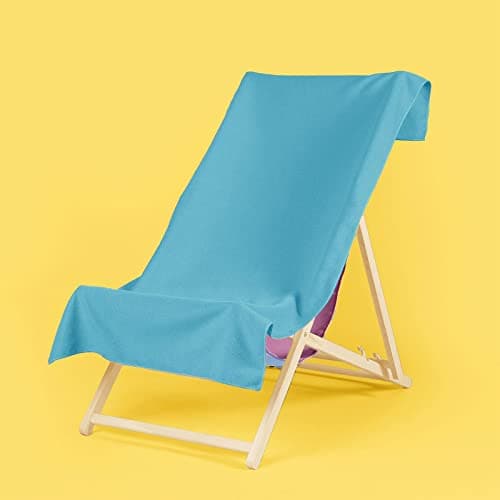 Brentfords Beach Towel, Microfibre Large Towel; Gym, Beach, Yoga, Sand Free Highly Absorbent Quick Dry, Sea Blue, 71x152cm — view 2