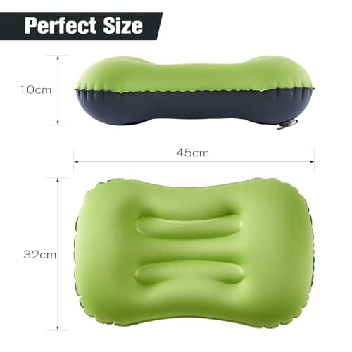 JetsCush Camping Pillow Inflatable Lightweight Travel Pillow Green — view 6