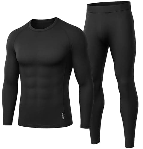 Thermal Underwear Mens Set Mens Thermals Top Bottoms Long Sleeve Long Johns