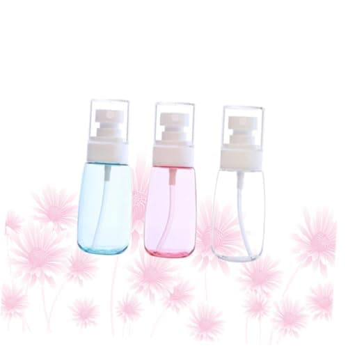 GANAZONO 3Pcs Portable Spray Bottles with Press Pump for Sunscreen Fine Mist Atomizer for Travel and Outdoor Use Refillable Transparent Blue Pink Petg Containers — view 4