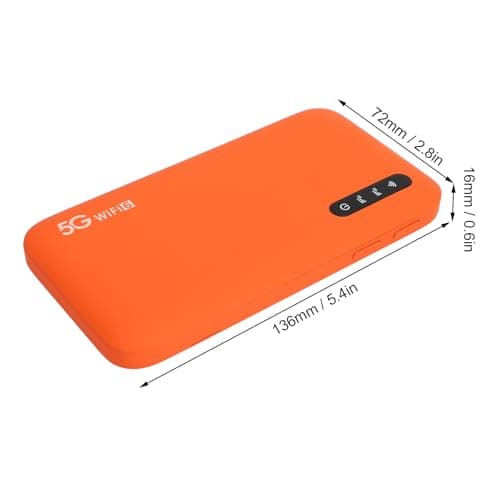 Luocute 5G Mobile Hotspot, Portable WiFi for Travel, with High Speed Up to 2.77Gbps, 16 Connected Devices, with SIM Card Slot, IP67 Water Proof, 6100mAh Battery — view 4
