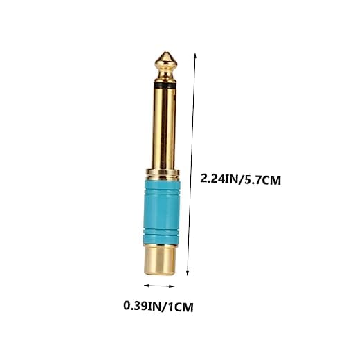 DIYEAH 6pcs Female Jack to Audio Adapter Jumbo Plug for Guitar Mixer Connector Plug Adapter for Stereo Use Phono Connector — view 6