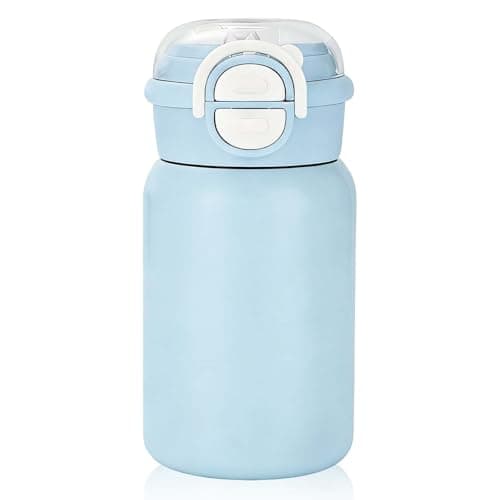 YiZhou Insulated Travel Mug, Thermal Coffee Mug – 316 Stainless Steel, Dual-Drink Design, 8H Hot/12H Cold, 400ml, Leak-Proof (Blue)