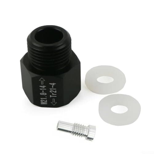 Aluminum T21 to 4 to W21.8-14 for SODA Cylinder Adapter Converter for Gas Cylinders — Compatible with Din477 / JIS M22-14 / Bs 341 No.8 / UK EU Standard 425g Tanks Leak-Proof Sealed Thread Format — view 4