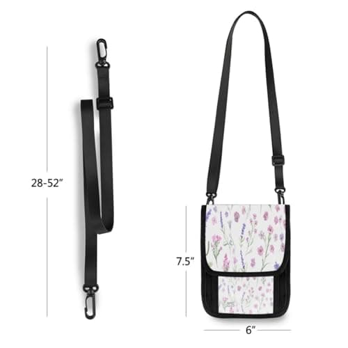Lyeorm Watercolor Lavender Travel Neck Wallet RFID Blocking Travel Document Organizer Pouch Lightweight Passport Holder Wallet for Men and Women — view 4