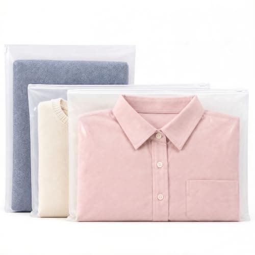 50 Pcs Ziplock Bags for Clothes, 40 x 30 cm Large Frosted Ziplock Bags