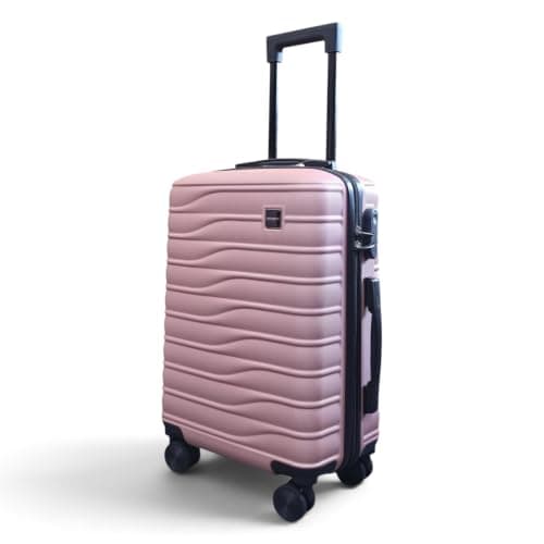 Infinity Leather Hard Shell Rose Gold Cabin 56 x 36 x 23 cm Secure Luggage Suitcase Suitable for Easyjet, Ryanair — view 4