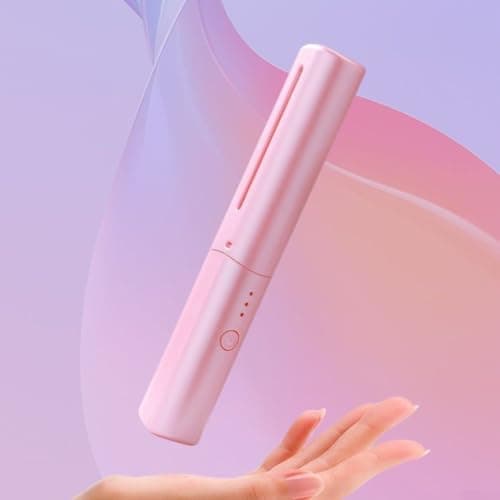 Portable Curling Iron Wireless Compact for Travel Pink(Pink) — view 2