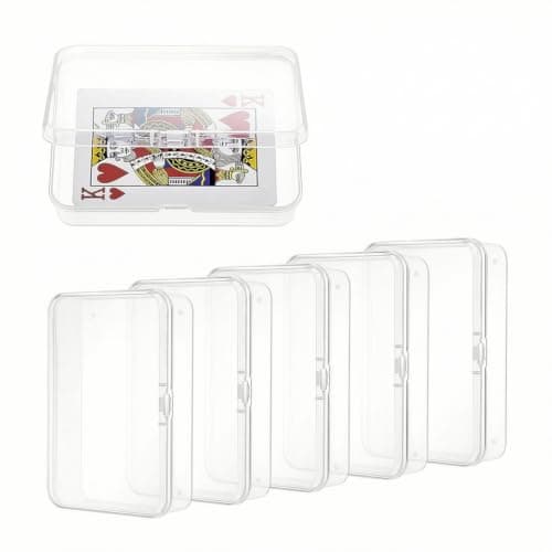 NOYIN NETEK Clear Plastic Card Storage Box – 5 Pack